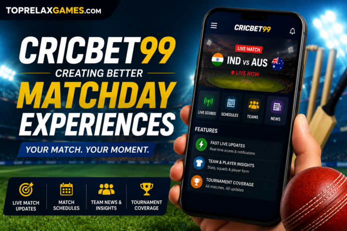 Cricbet99 Matchday Experience – Cricket Updates on Mobile Cricbet99 matchday experience with cricket fan checking live match updates on mobile